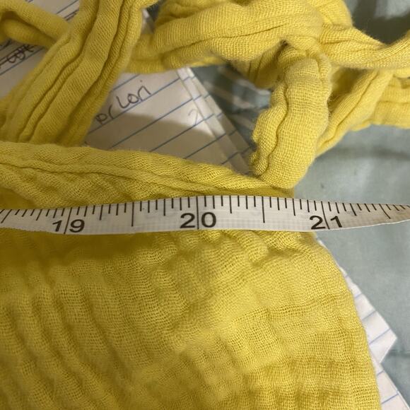 Xirena Reagan Gauzy Cotton Midi Dress In Limon Yellow Size XL - Picture 12 of 12